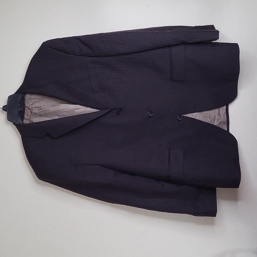 Black with gray stripes Men Suit XL